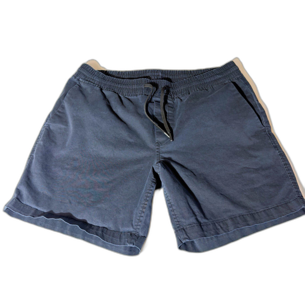 Calvin Klein Men's Blue Chino Shorts 6" Inseam Drawstring Elastic Pockets size L